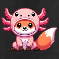Kawaii Fox Axolotl Costume 11oz C Handle Ceramic Mug