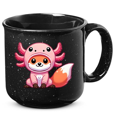 Kawaii Fox Axolotl Costume 15oz Campfire Ceramic Mug