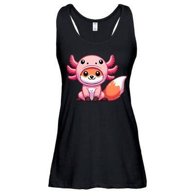 Kawaii Fox Axolotl Costume Ladies Essential Flowy Tank