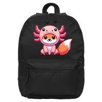 Kawaii Fox Axolotl Costume 16 in Basic Backpack
