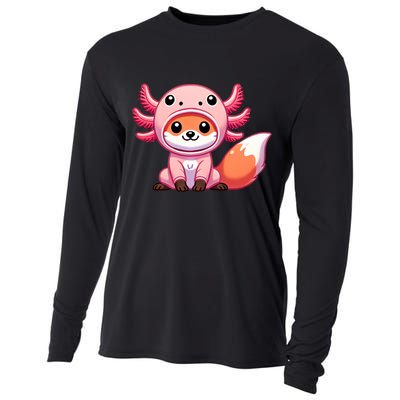 Kawaii Fox Axolotl Costume Cooling Performance Long Sleeve Crew