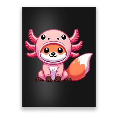 Kawaii Fox Axolotl Costume Poster
