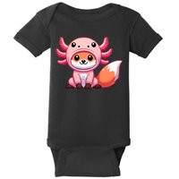 Kawaii Fox Axolotl Costume Baby Bodysuit