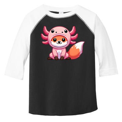 Kawaii Fox Axolotl Costume Toddler Fine Jersey T-Shirt