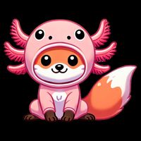 Kawaii Fox Axolotl Costume Visor