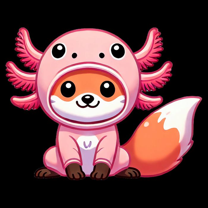 Kawaii Fox Axolotl Costume Visor
