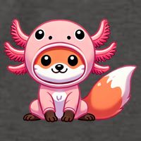 Kawaii Fox Axolotl Costume Vector Backpack