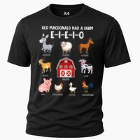 Kids Farm Animals Old MacDonald Had A Farm E I E I O Cooling Performance Crew T-Shirt