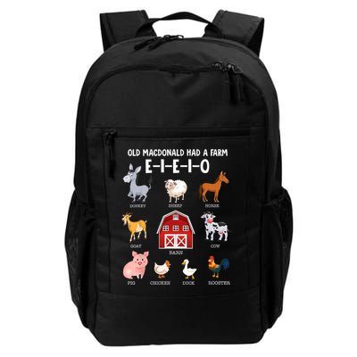 Kids Farm Animals Old MacDonald Had A Farm E I E I O Backpack