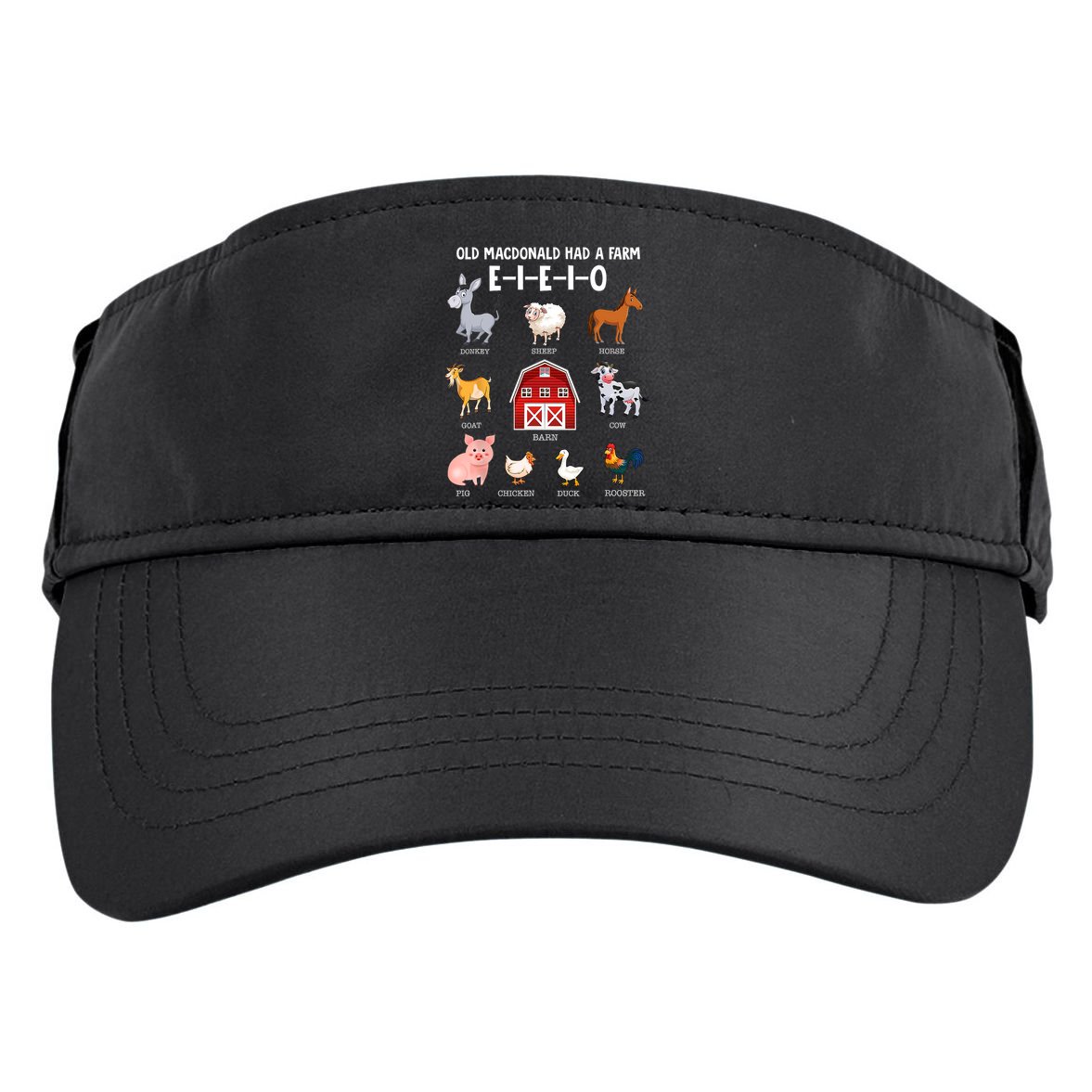 Kids Farm Animals Old MacDonald Had A Farm E I E I O Adult Drive Performance Visor