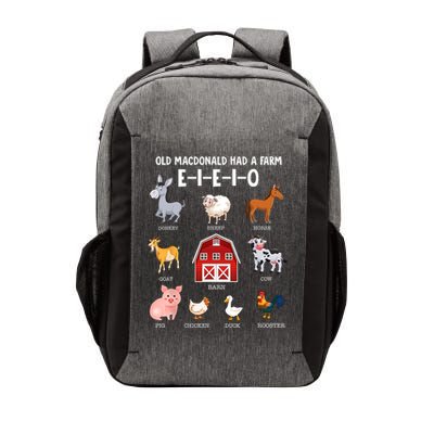 Kids Farm Animals Old MacDonald Had A Farm E I E I O Vector Backpack