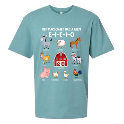 Kids Farm Animals Old MacDonald Had A Farm E I E I O Sueded Cloud Jersey T-Shirt