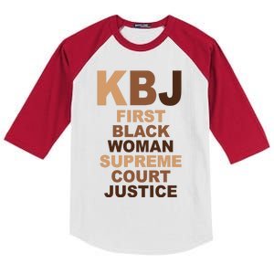 KBJ First Black Woman Supreme Court Justice Kids Colorblock Raglan Jersey