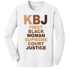 KBJ First Black Woman Supreme Court Justice Kids Long Sleeve Shirt