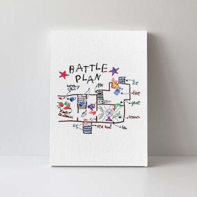 Kids Funny Battle Plan Christmas Home Hand Dawn Alone Xmas Canvas