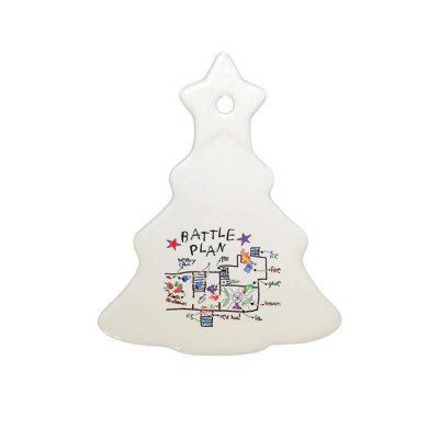 Kids Funny Battle Plan Christmas Home Hand Dawn Alone Xmas Ceramic Tree Ornament