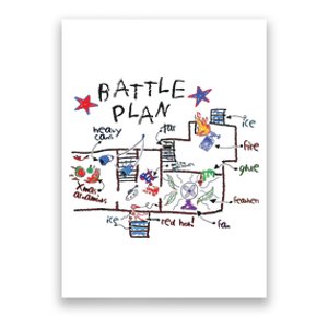 Kids Funny Battle Plan Christmas Home Hand Dawn Alone Xmas Poster