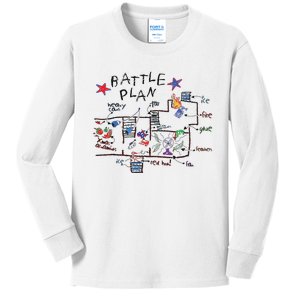 Kids Funny Battle Plan Christmas Home Hand Dawn Alone Xmas Kids Long Sleeve Shirt