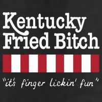 Kentucky Fried Bitch Its Finger Lickin Fun 7 Panel Mesh Trucker Snapback Hat