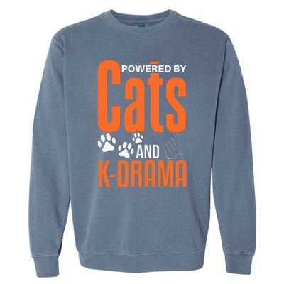 K-Drama Funny Cat Lover K-Pop Lover Korean Drama Garment-Dyed Sweatshirt