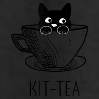 KitTea Funny Cat Lover Gift, Cute Black Cat 7 Panel Mesh Trucker Snapback Hat