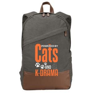 K-Drama Funny Cat Lover K-Pop Lover Korean Drama Cotton Canvas Backpack