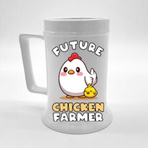 Kids Future Chicken Farmer Gift For Farmer Kids Beer Stein