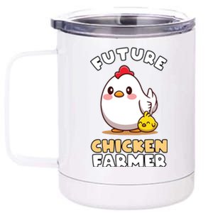 Kids Future Chicken Farmer Gift For Farmer Kids 12 oz Stainless Steel Tumbler Cup