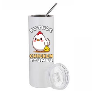 Kids Future Chicken Farmer Gift For Farmer Kids Stainless Steel Tumbler