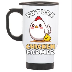 Kids Future Chicken Farmer Gift For Farmer Kids Stainless Steel Travel Mug