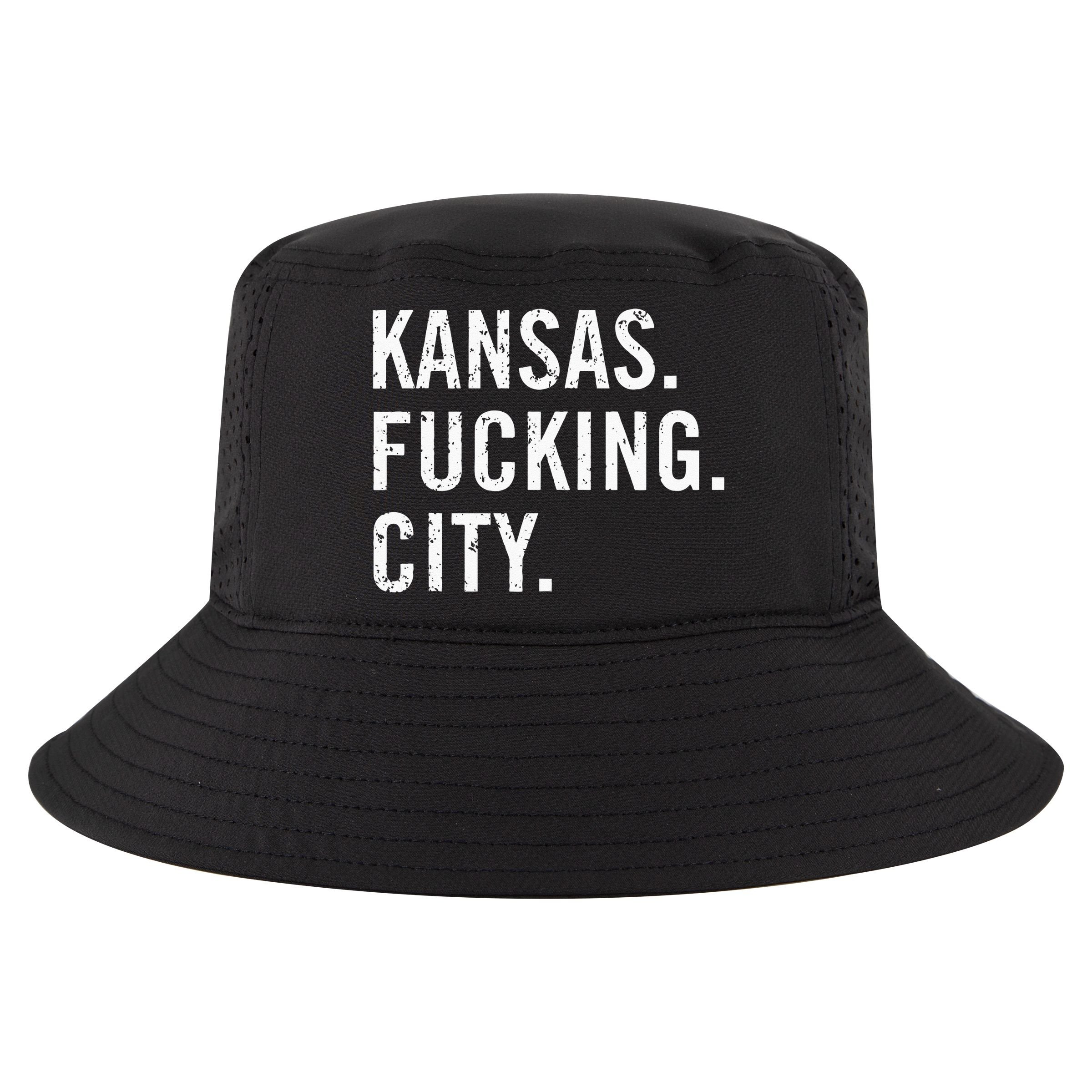 Kansas Fucking City Funny Kansas City Pride Gift Idea Cool Comfort Performance Bucket Hat