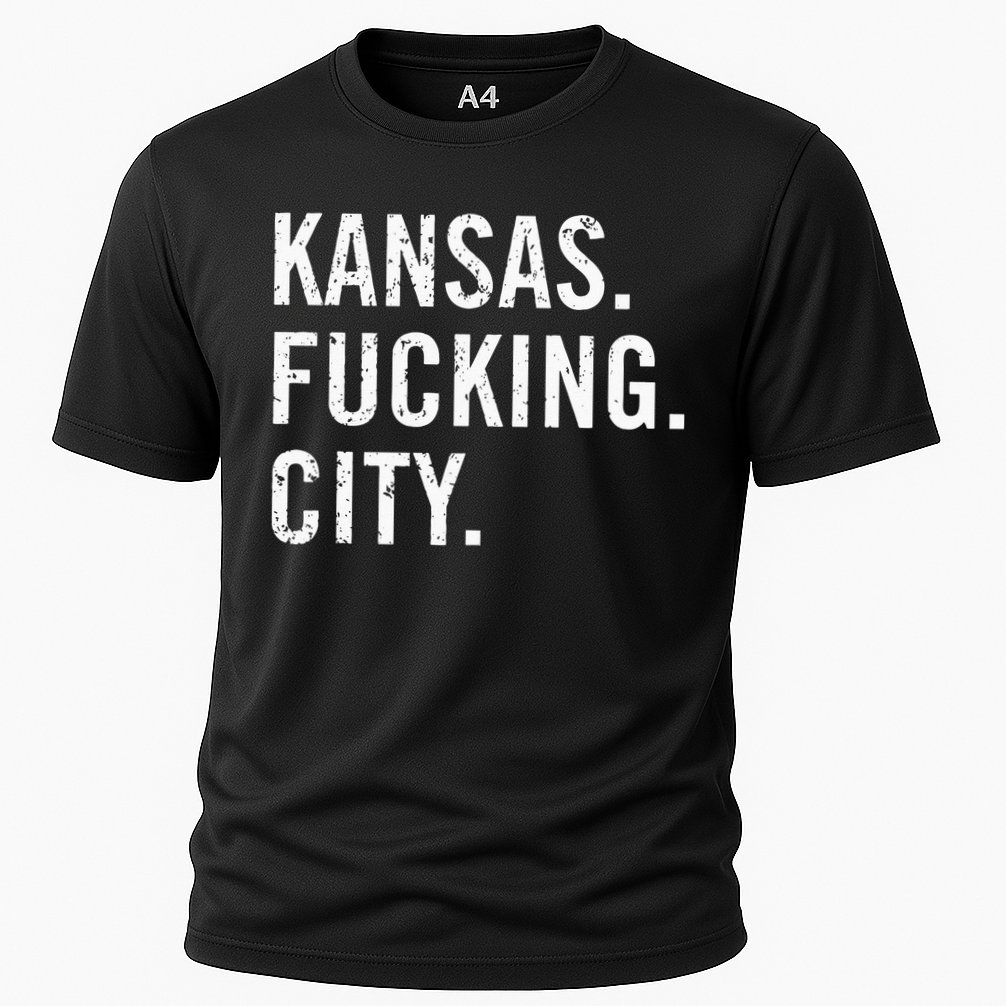 Kansas Fucking City Funny Kansas City Pride Gift Idea Cooling Performance Crew T-Shirt