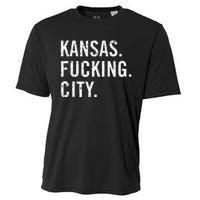 Kansas Fucking City Funny Kansas City Pride Gift Idea Cooling Performance Crew T-Shirt