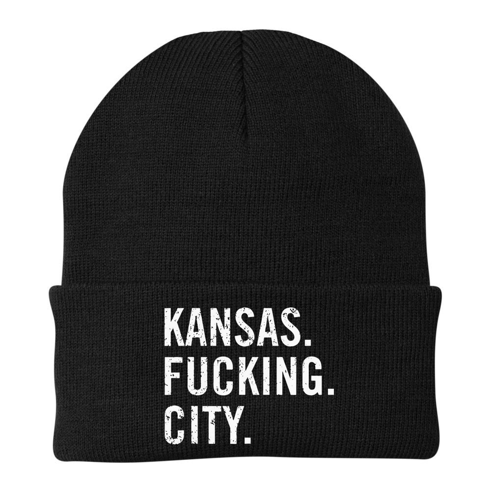 Kansas Fucking City Funny Kansas City Pride Gift Idea Beanie
