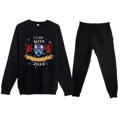 Keith Family Christmas 2024 Scottish Clan Long Sleeve Premium Crewneck Sweatsuit Set