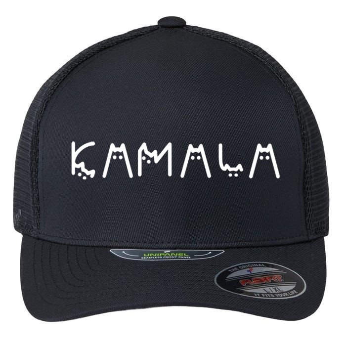 Kamala Funny Cat Ladies And Cat Guy Flexfit Unipanel Trucker Cap