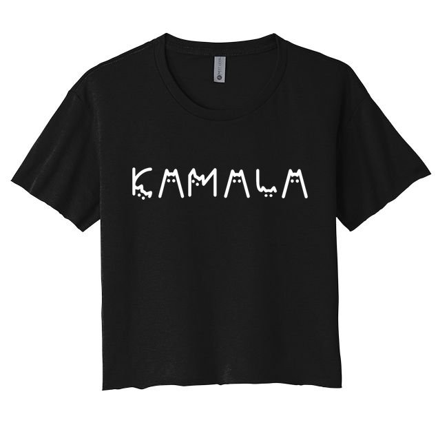 Kamala Funny Cat Ladies And Cat Guy Crop Top