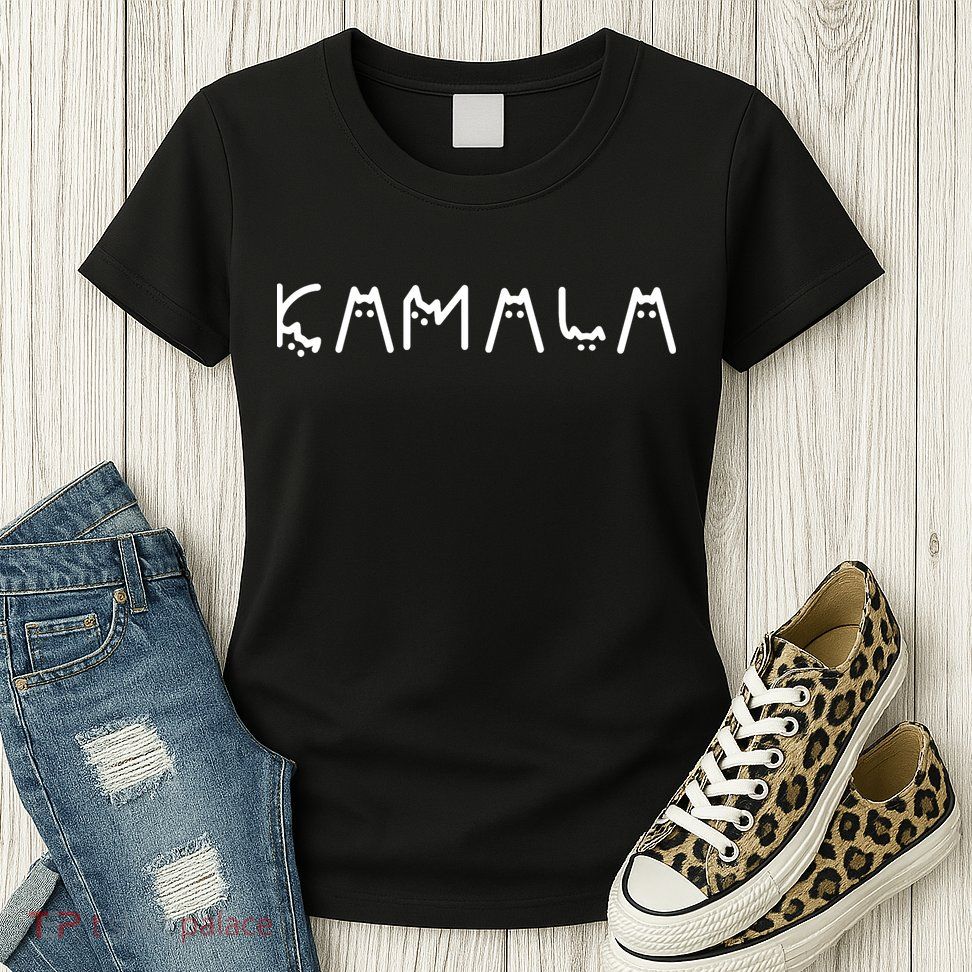 Kamala Funny Cat Ladies And Cat Guy Womens T-Shirt