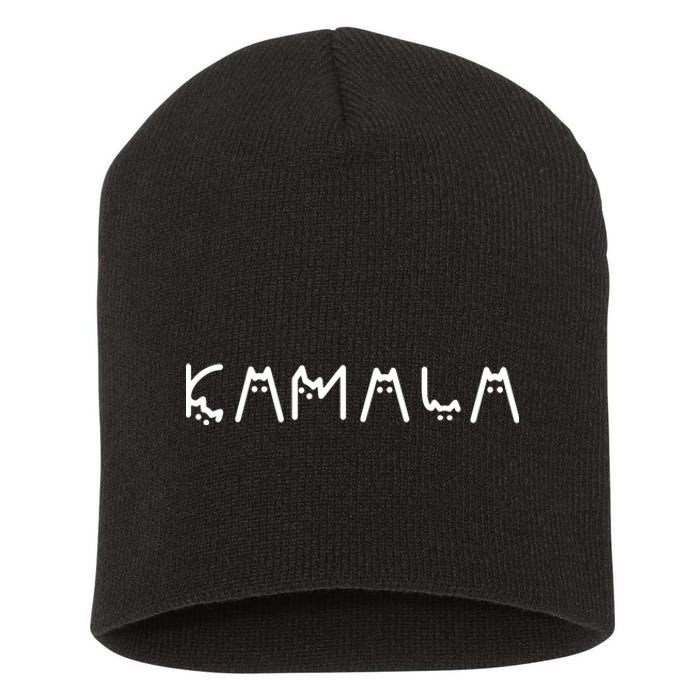 Kamala Funny Cat Ladies And Cat Guy Short Acrylic Beanie