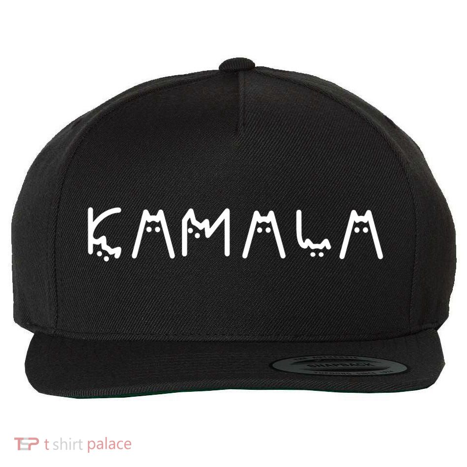 Kamala Funny Cat Ladies And Cat Guy Wool Snapback Cap