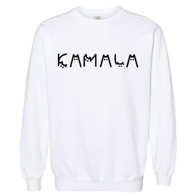 Kamala Funny Cat Ladies And Cat Guy Garment-Dyed Sweatshirt