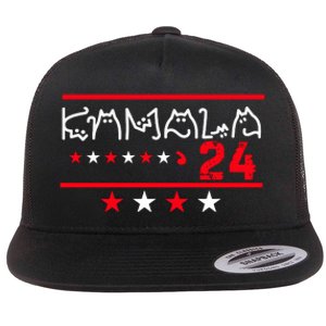 Kamala Funny Cat Ladies And Cat Flat Bill Trucker Hat