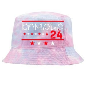 Kamala Funny Cat Ladies And Cat Tie-Dyed Bucket Hat