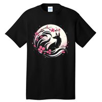 Kitsune Fox Cherry Blossom Flowers Japanese Nine Tailed Fox Tall T-Shirt