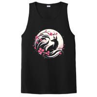 Kitsune Fox Cherry Blossom Flowers Japanese Nine Tailed Fox PosiCharge Competitor Tank