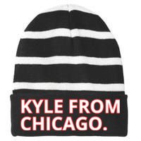 Kyle From Chicago Striped Beanie with Solid Band