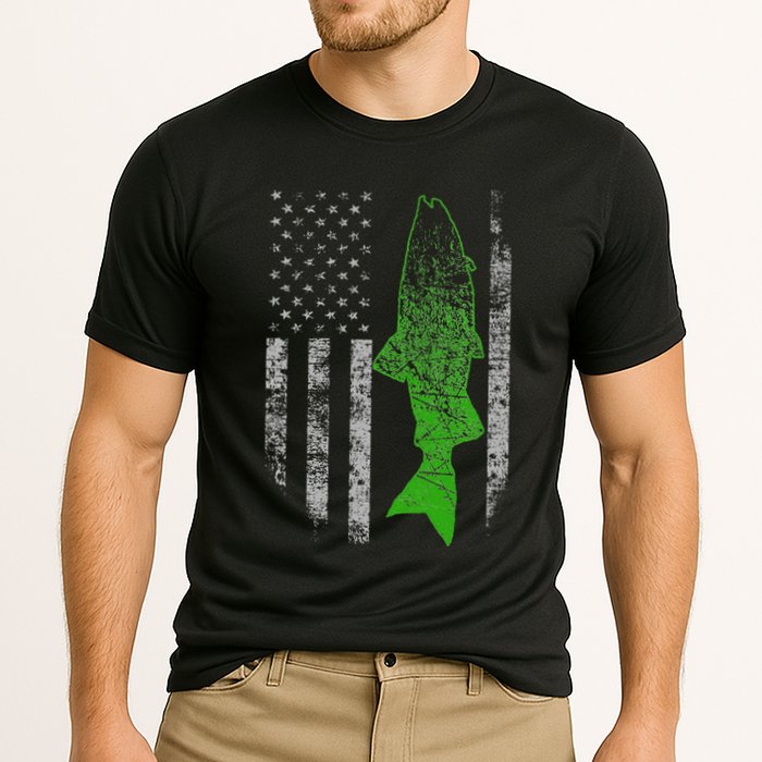 Kokanee Flag Cool Kokanee Fishing Cooling Performance Crew T-Shirt