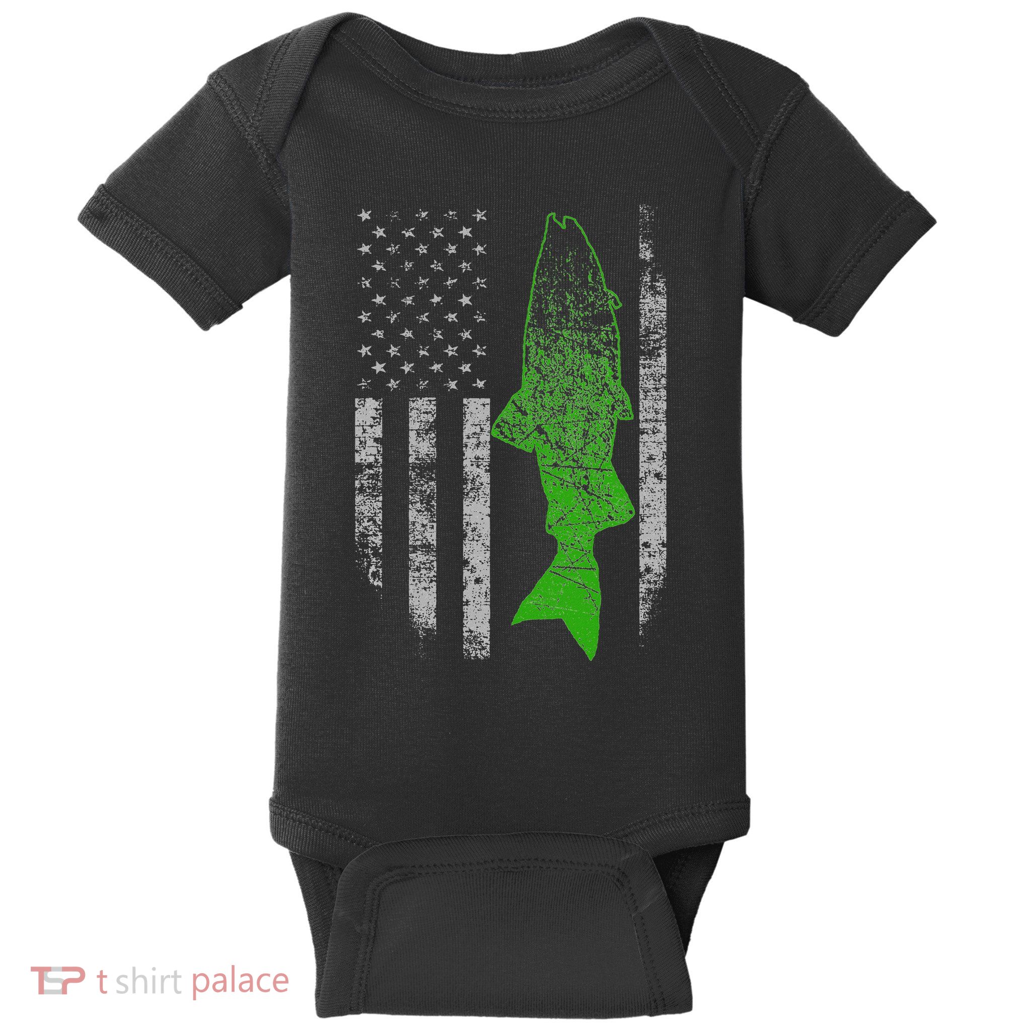 Kokanee Flag Cool Kokanee Fishing Baby Bodysuit