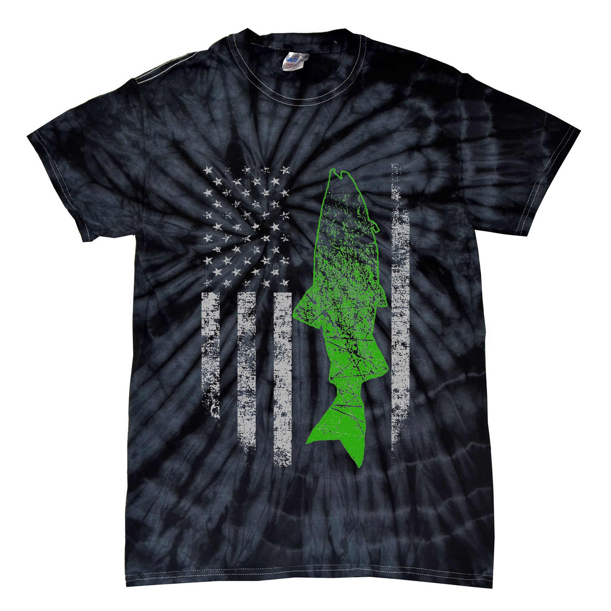 Kokanee Flag Cool Kokanee Fishing Tie-Dye T-Shirt