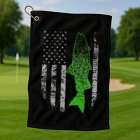 Kokanee Flag Cool Kokanee Fishing Golf Towel